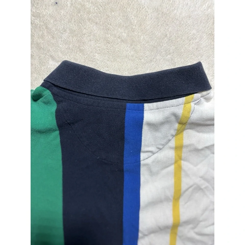 Vintage Striped Chaps Ralph Lauren Polo Shirt RL Logo Patch Size Large
